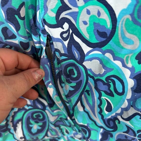 Coolibar 3X Annette 1/2 Zip UPF 50+ Pull Over Paisley Patterned - Picture 4 of 5